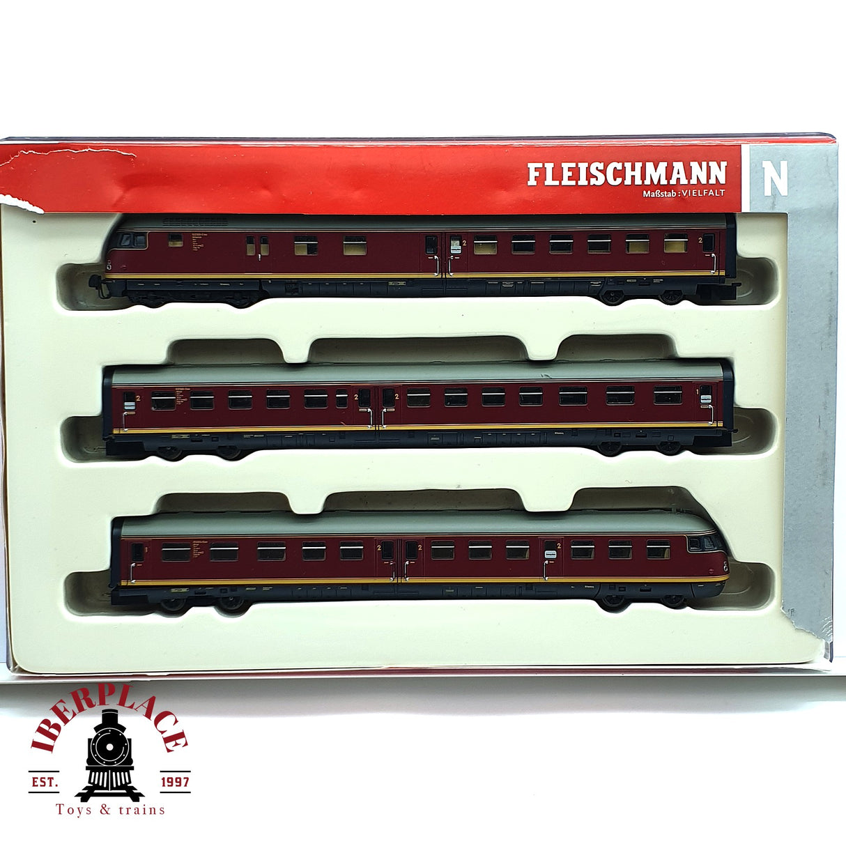 ♻️ 2da mano - Fleischmann 741202 Tren diesel BR 612 DB Ep IV N escala 1:160 E16