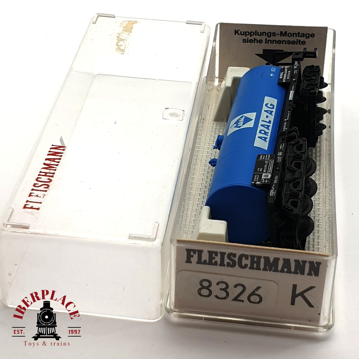 ♻️ 2da mano - Fleischmann 8326K vagón cisterna Aral DB N escala 1:160 E16