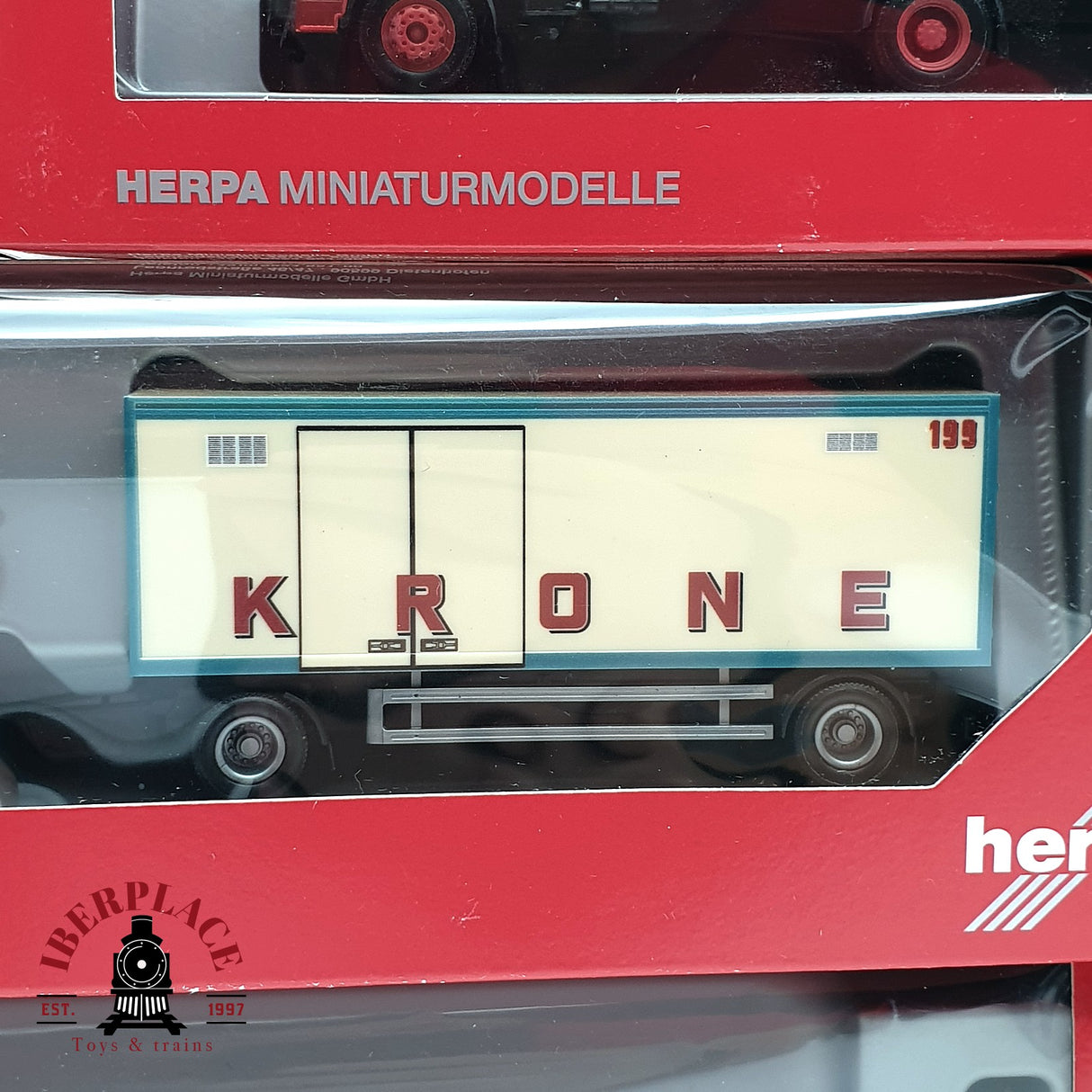 ♻️ 2da mano - 8x Herpa camiones scania man y remolques circo Krone H0 escala 1:87 E15
