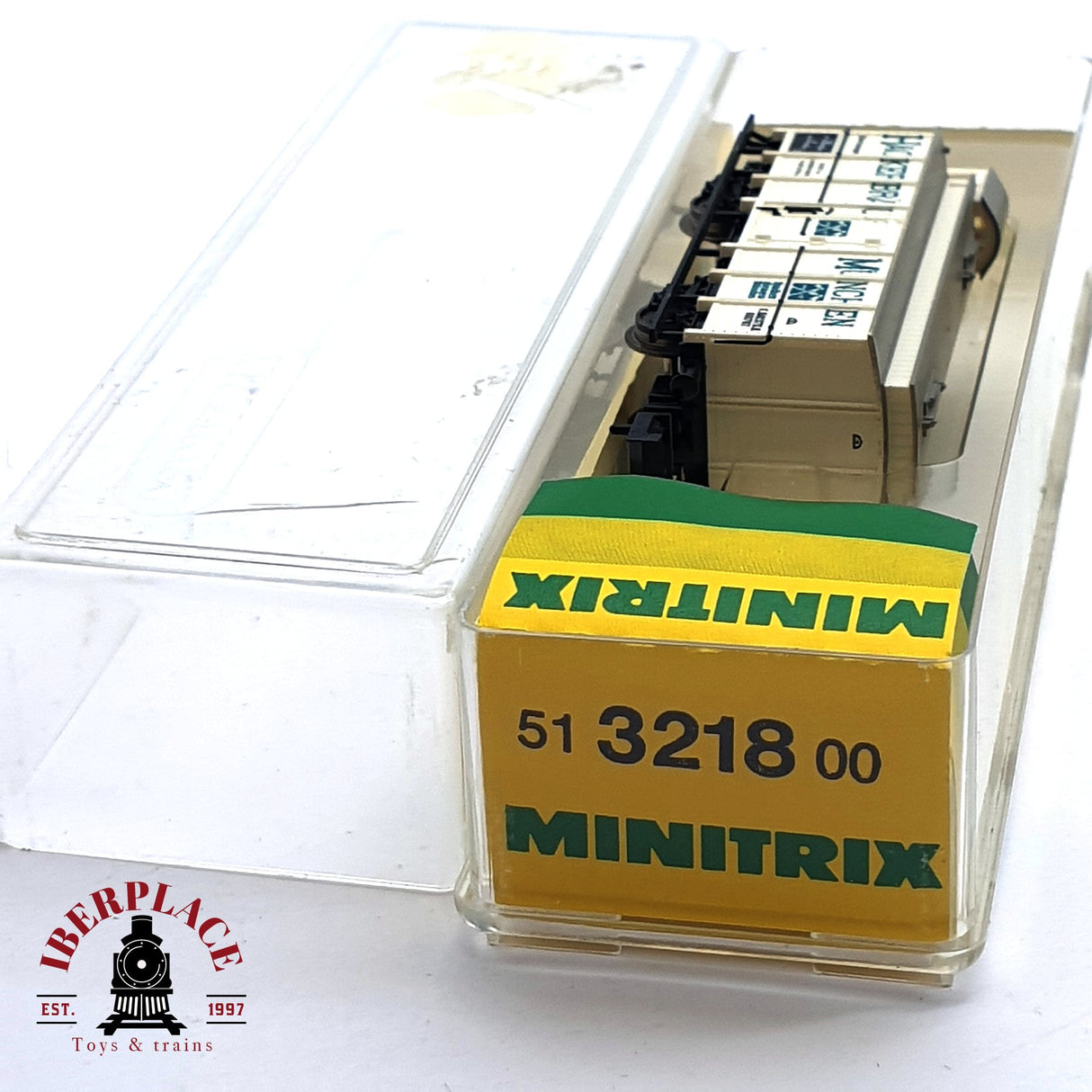 ♻️ 2da mano - Minitrix 51 3218 00 vagón mercancias Hacker bräu München N escala 1:160 E16