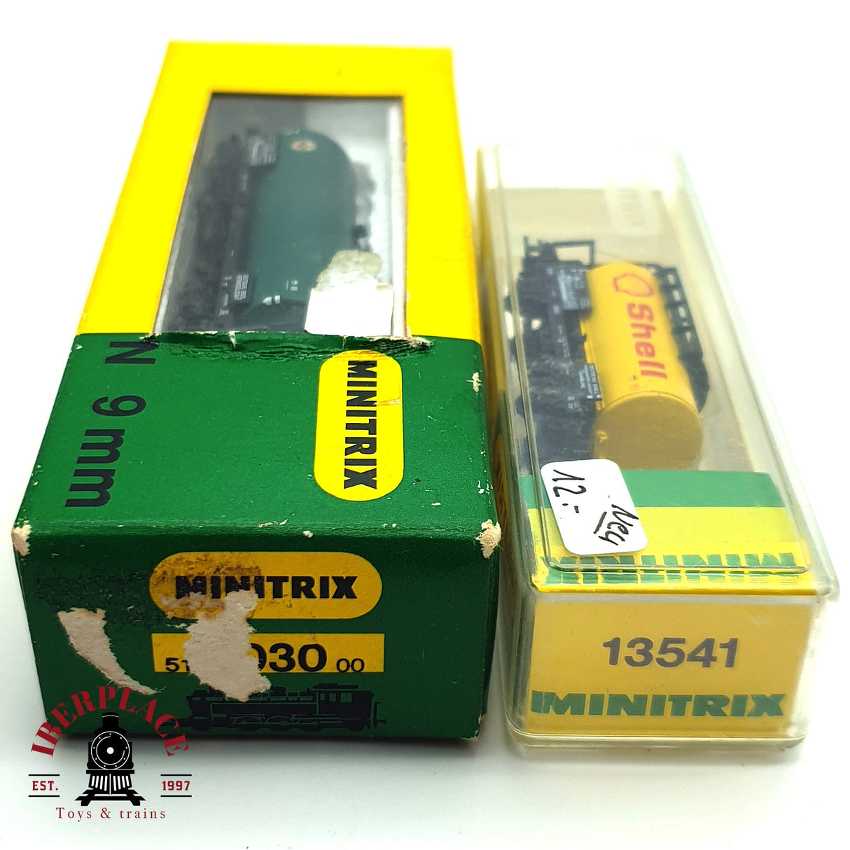 ♻️ 2da mano - 2x Minitrix vagones cisterna Shell Dea DB N escala 1:160 E16