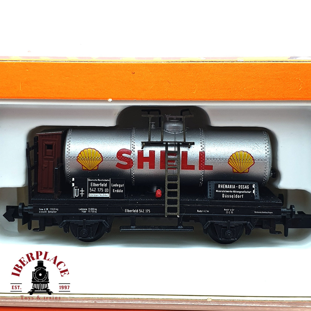 ♻️ 2da mano - 2x Arnold 4527 4528 vagones cisterna Shell DAPG DR N escala 1:160 E16