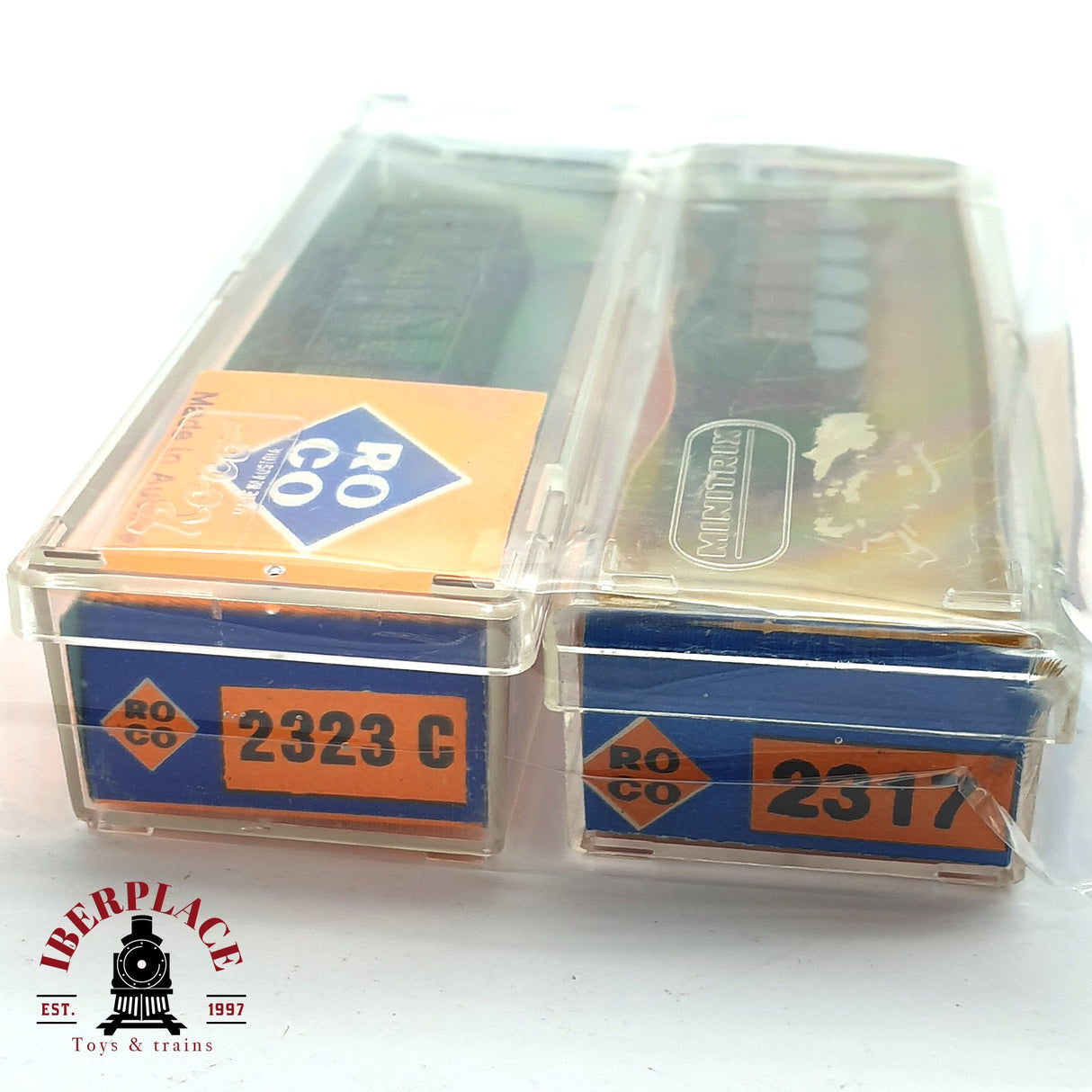 ♻️ 2da mano - 2x Roco vagón plataforma vagón cervecero DB N escala 1:160 E16