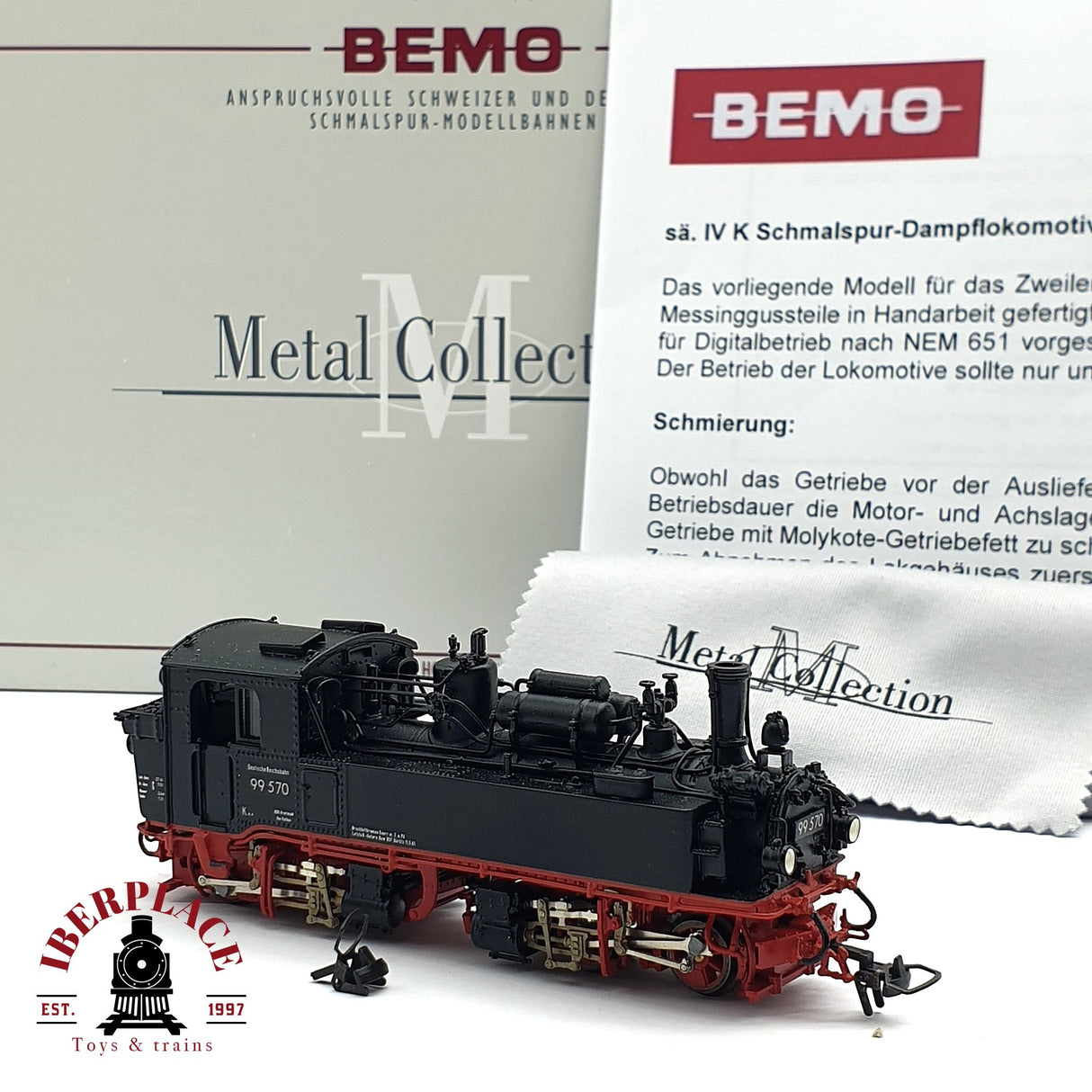 ♻️ 2da mano - DC BEMO 1016 851 Locomotora DR 99 570 Rügen Sä IV K H0e escala 1:87 E15
