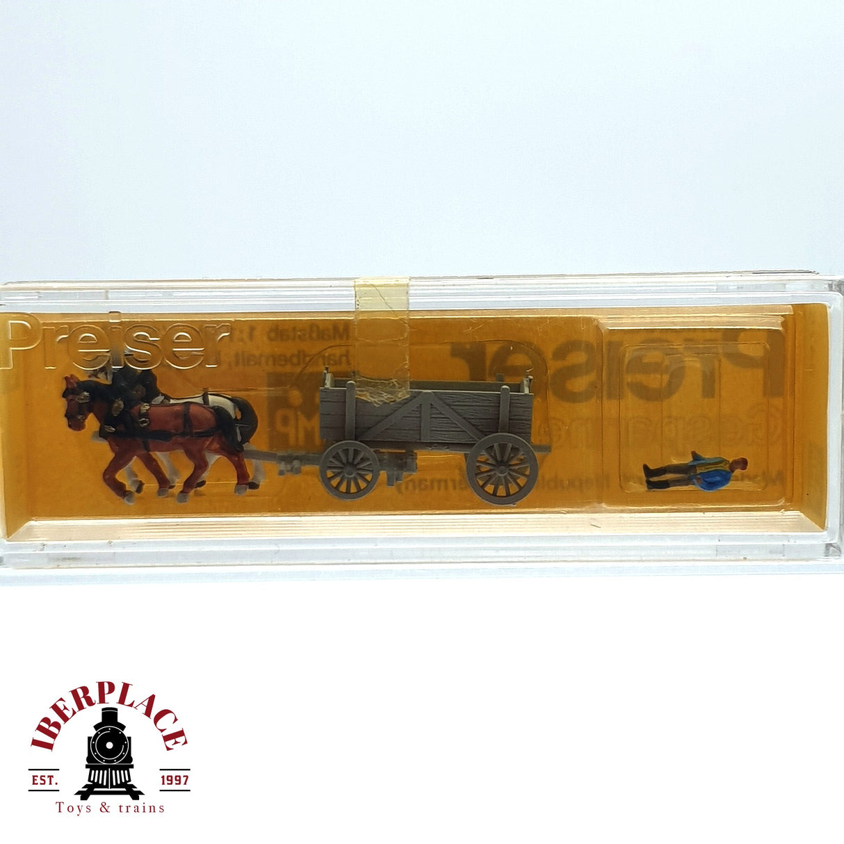 ♻️ 2da mano - Preiser 9475 carruaje de mercancía con caballo N escala 1:160 E15 2/3