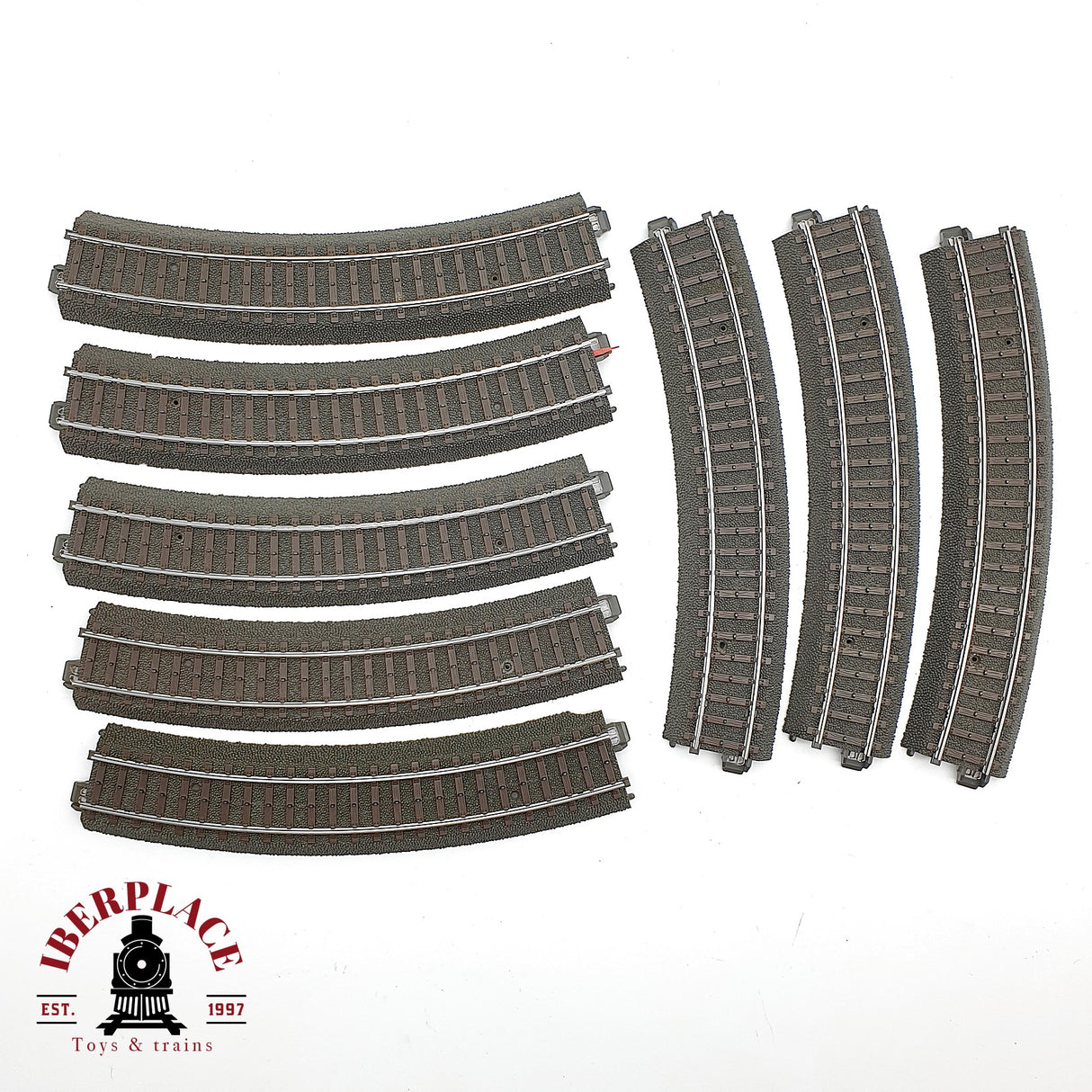 ♻️ Märklin 24130 8x vías curvas sistema C H0 escala 1:87