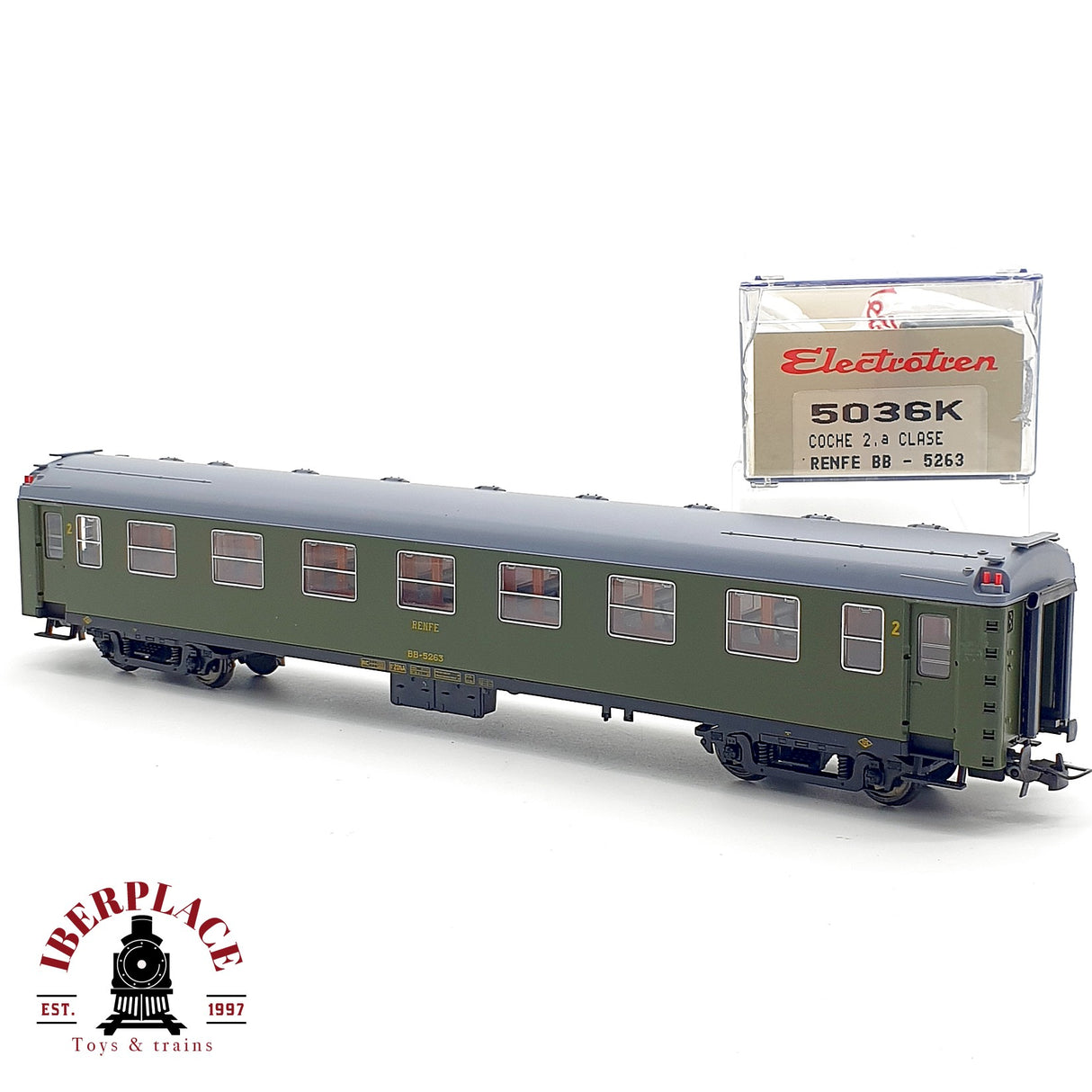 ♻️ DC Electrotren 5036K Coche 2da clase BB 5263 RENFE H0 escala 1:87