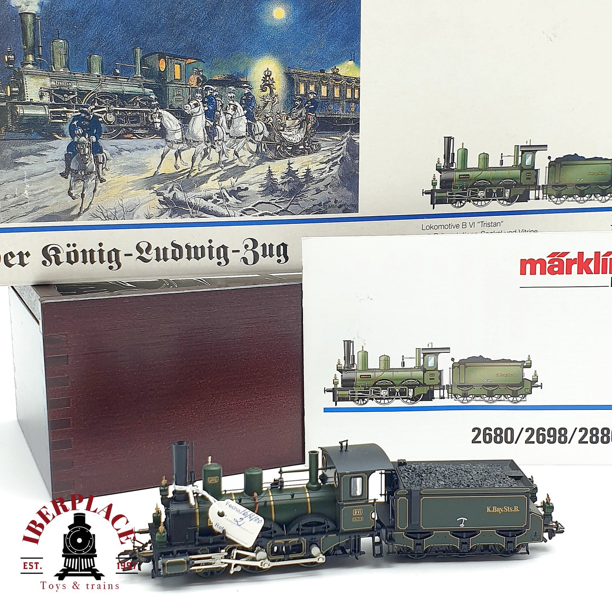♻️ AC Märklin 2880 Locomotora B IV Tristan con vitrina H0 escala 1:87
