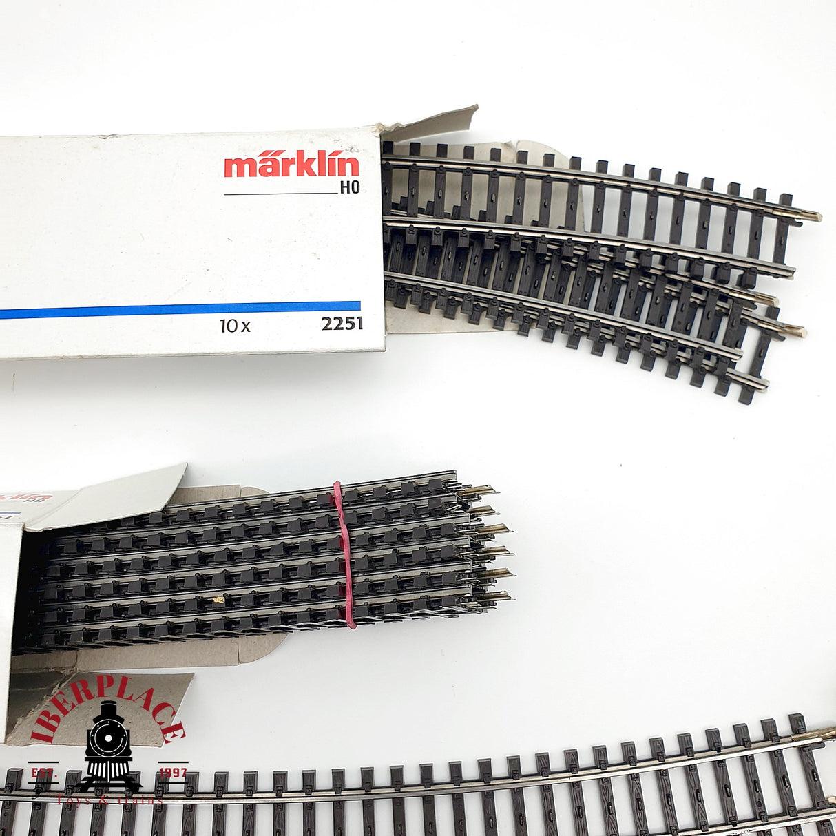 ♻️ 49x Märklin vias rectas, curvas, motores para desvios sistema M H0 escala 1:87