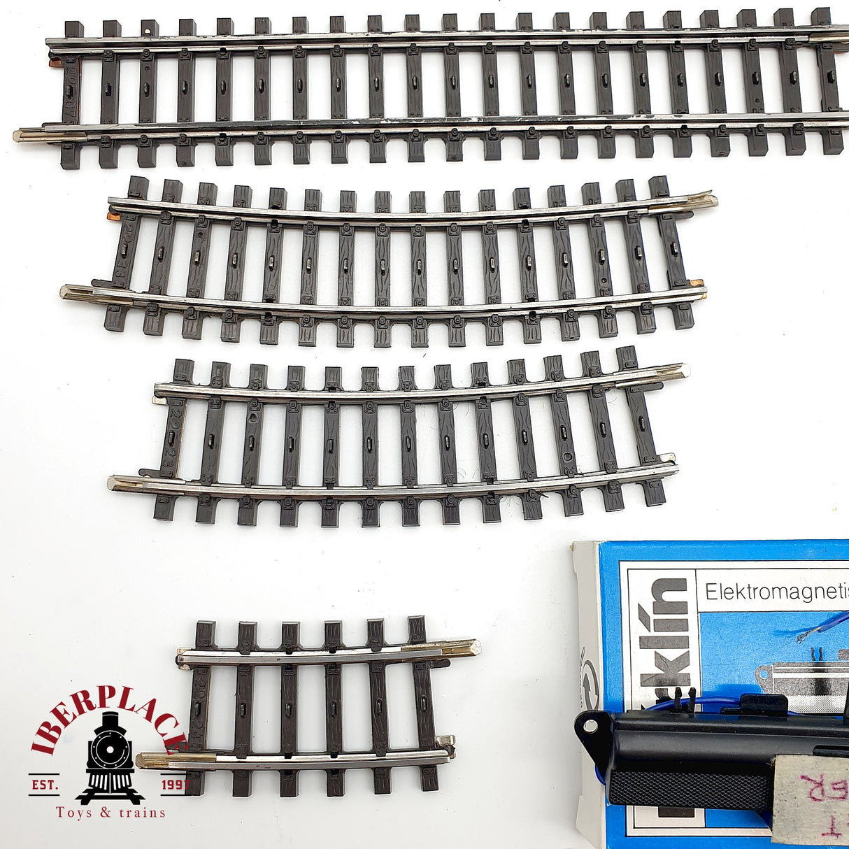 ♻️ 49x Märklin vias rectas, curvas, motores para desvios sistema M H0 escala 1:87