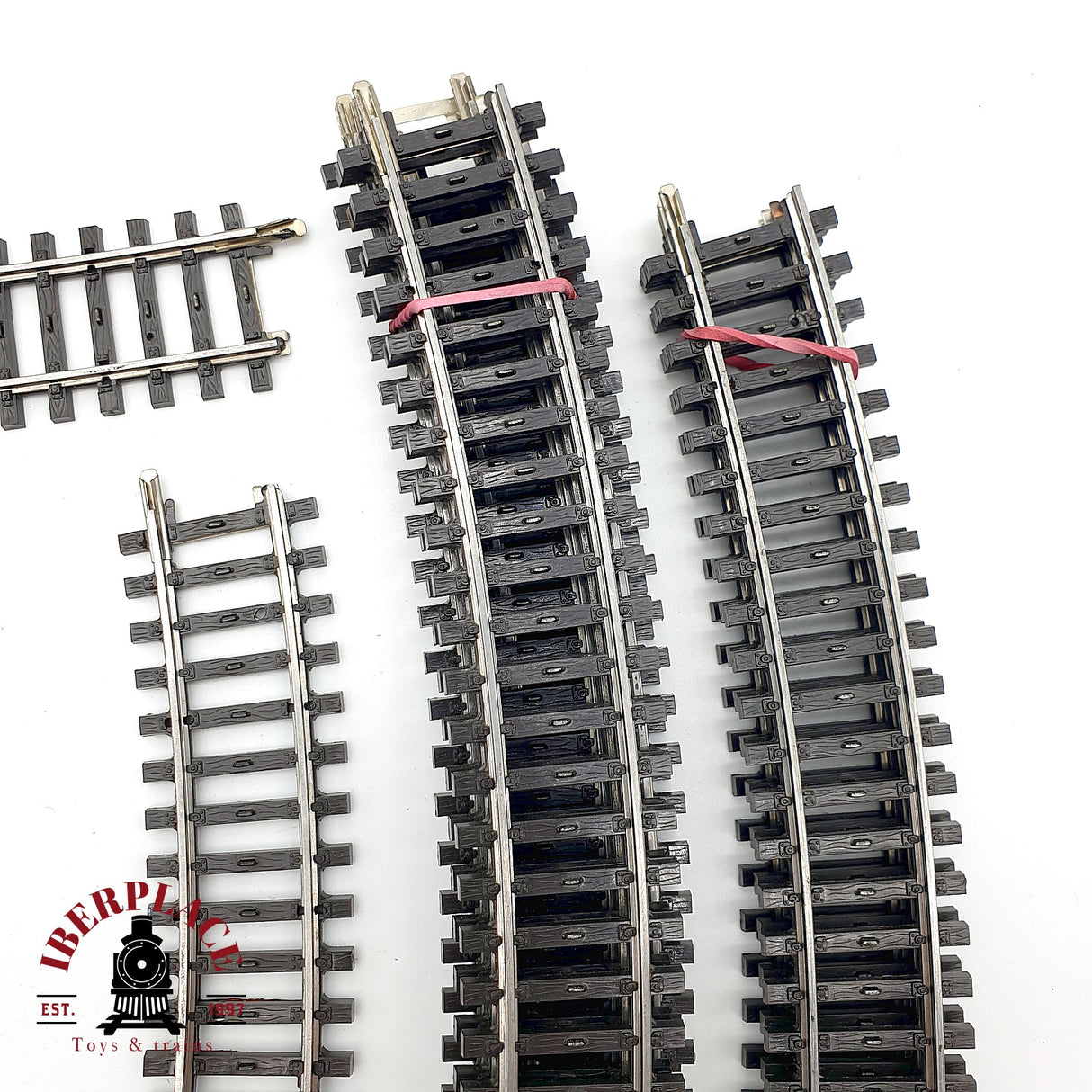 ♻️ 49x Märklin vias rectas, curvas, motores para desvios sistema M H0 escala 1:87