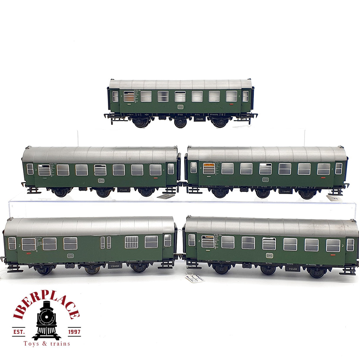 ♻️ DC 5x Fleischmann vagones pasajeros DB clase 2 con luz H0 escala 1:87