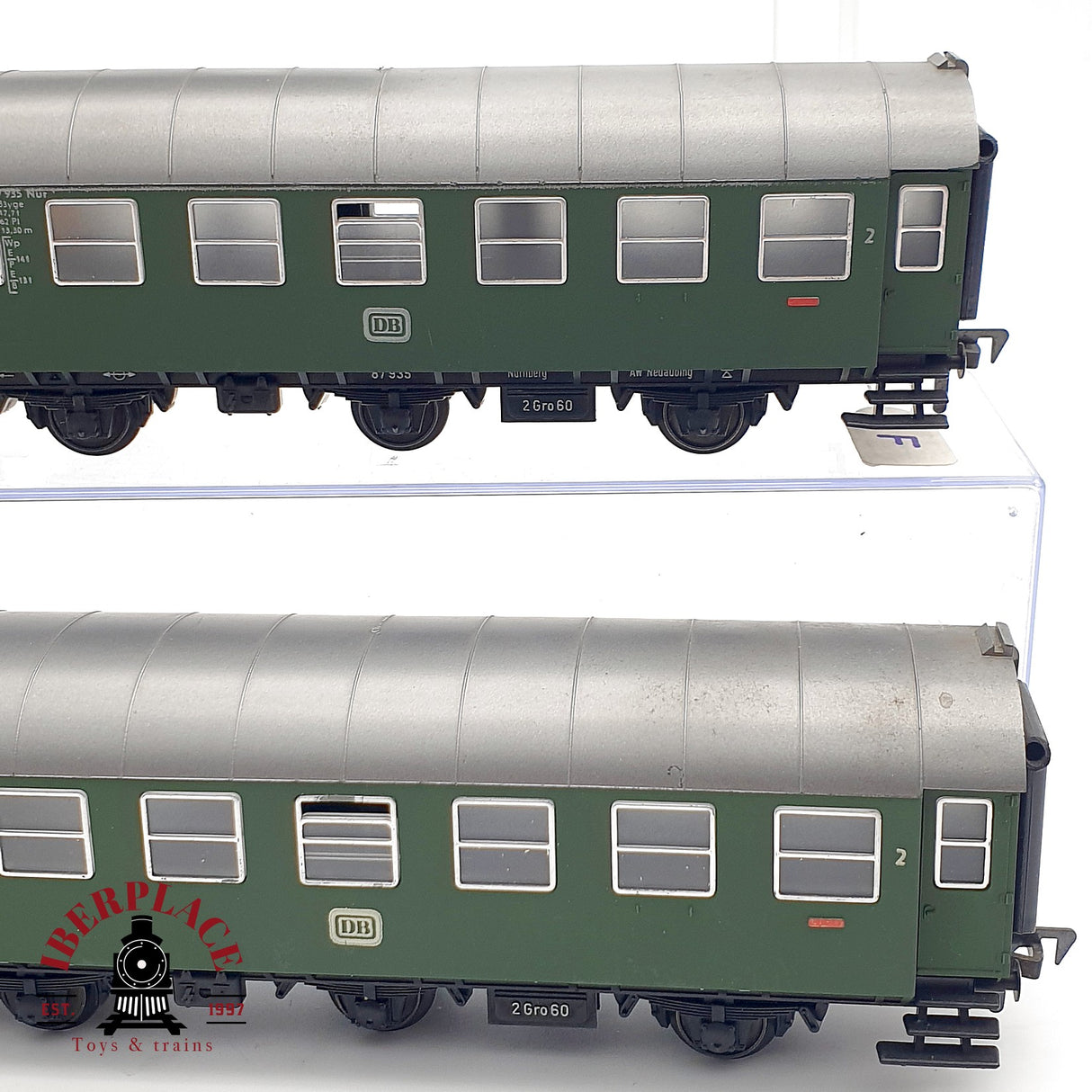 ♻️ DC 5x Fleischmann vagones pasajeros DB clase 2 con luz H0 escala 1:87