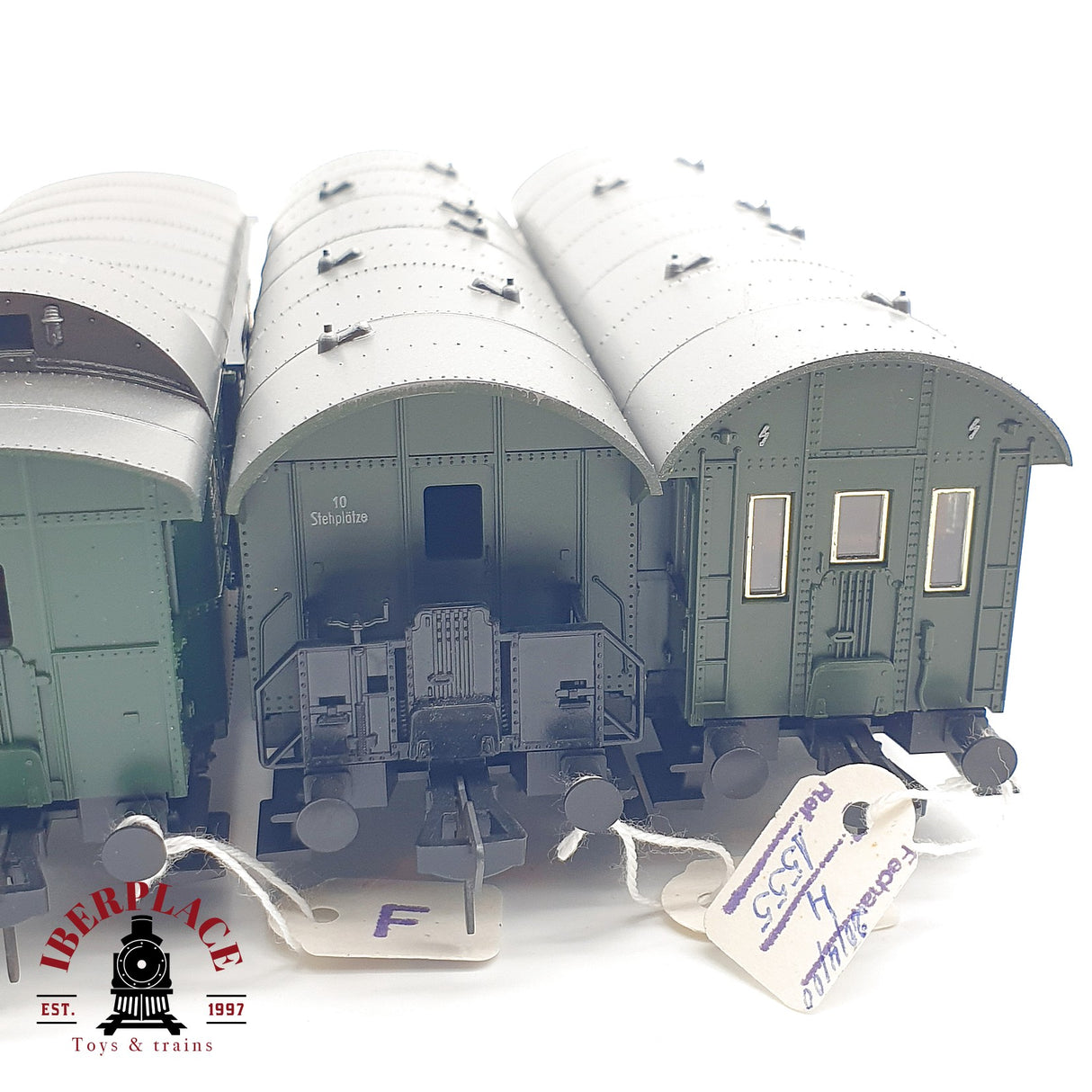 ♻️ DC 3x Fleischmann vagones pasajeros y equipaje DB clase 2 con luz H0 escala 1:87