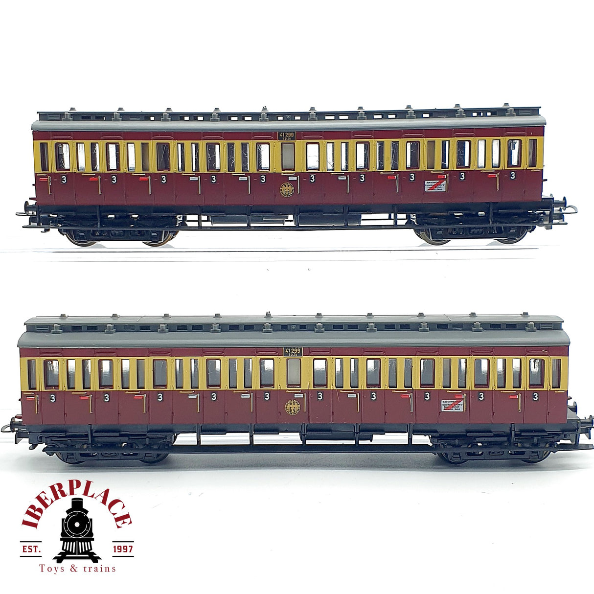 ♻️ DC 2x Liliput vagones pasajeros DRG 41299 H0 escala 1:87