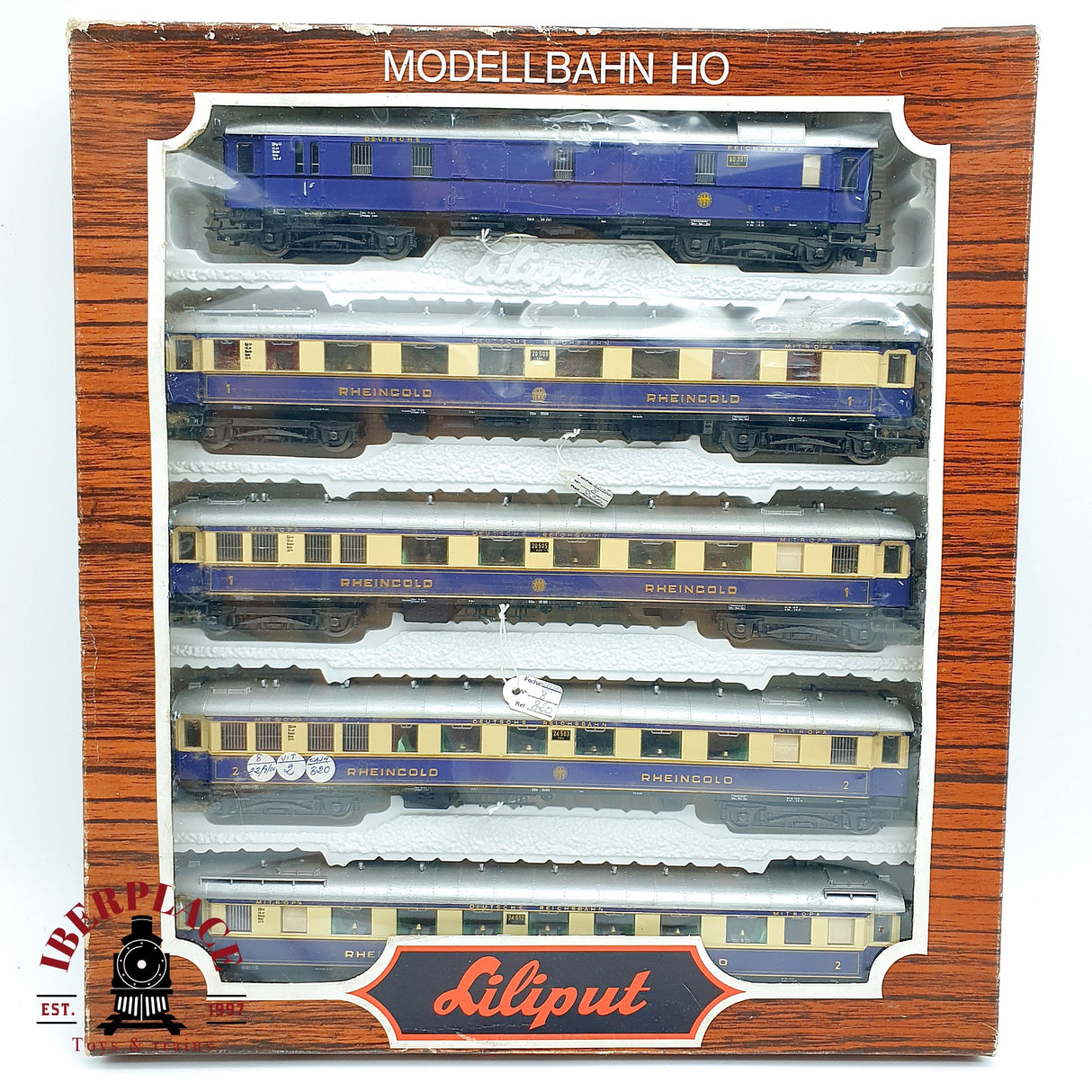 ♻️ DC Liliput 820 set de coches pasajero y equipaje Rheingold DRG H0 escala 1:87
