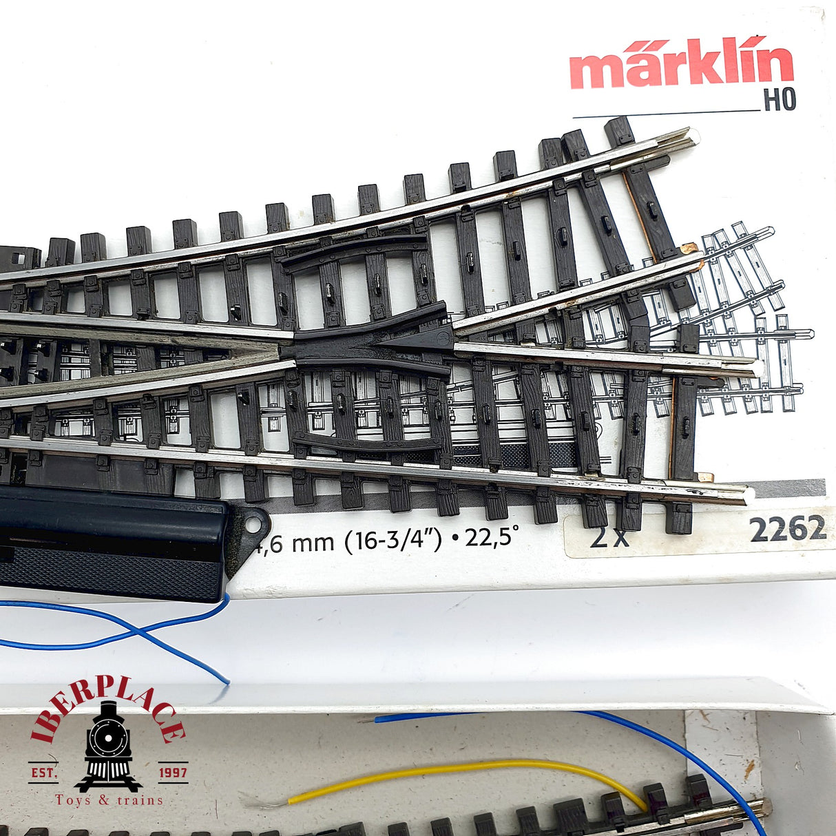 ♻️ Märklin 2263 2262 desvío eléctrico a la izquierda y derecha K H0 escala 1:87 3/3