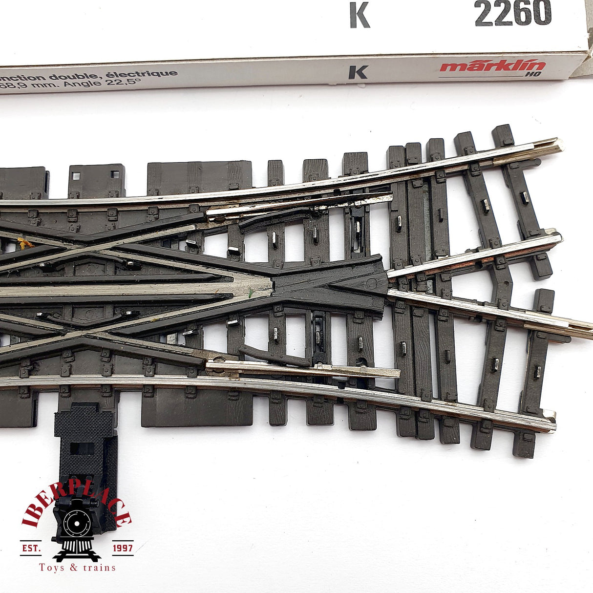 ♻️ Märklin 2260 Travesía de unión doble 168,9 mm sistema K H0 escala 1:87 1/2