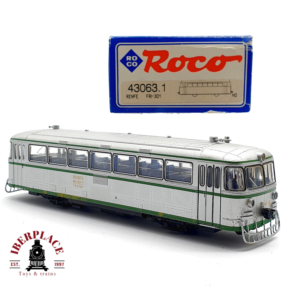 ♻️ DC Roco 43063.1 Automotor RENFE FRI 301 Ferrobus Alcoy valencia H0 escala 1:87