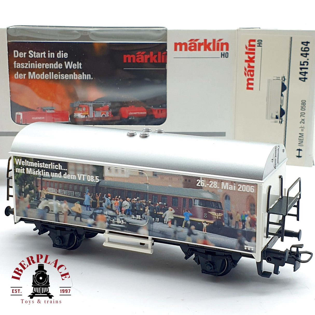 ♻️ AC Märklin 4415.464 vagón publicidad VT 08.5 mayo 2006 H0 escala 1:87
