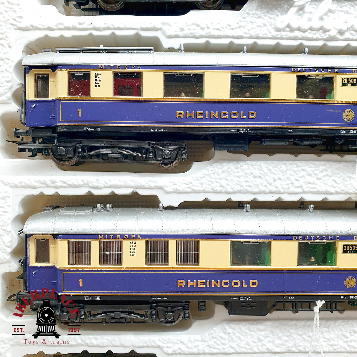 ♻️ DC Liliput 820 set de coches pasajero y equipaje Rheingold DRG H0 escala 1:87