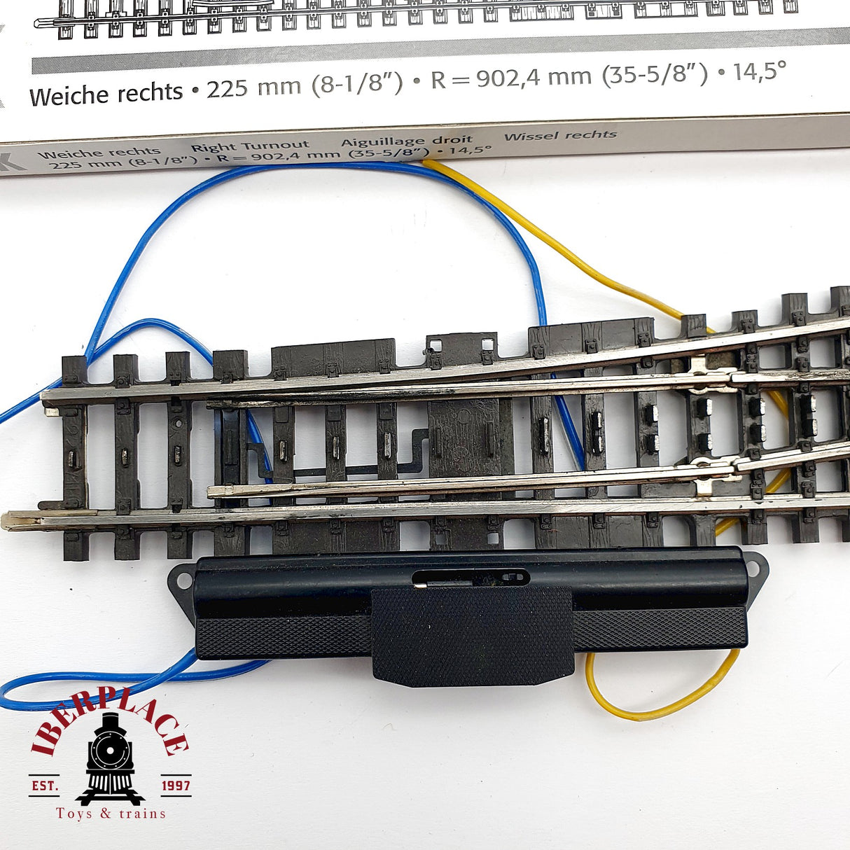 ♻️ Märklin 22716 desvío a la derecha 225 mm H0 escala 1:87