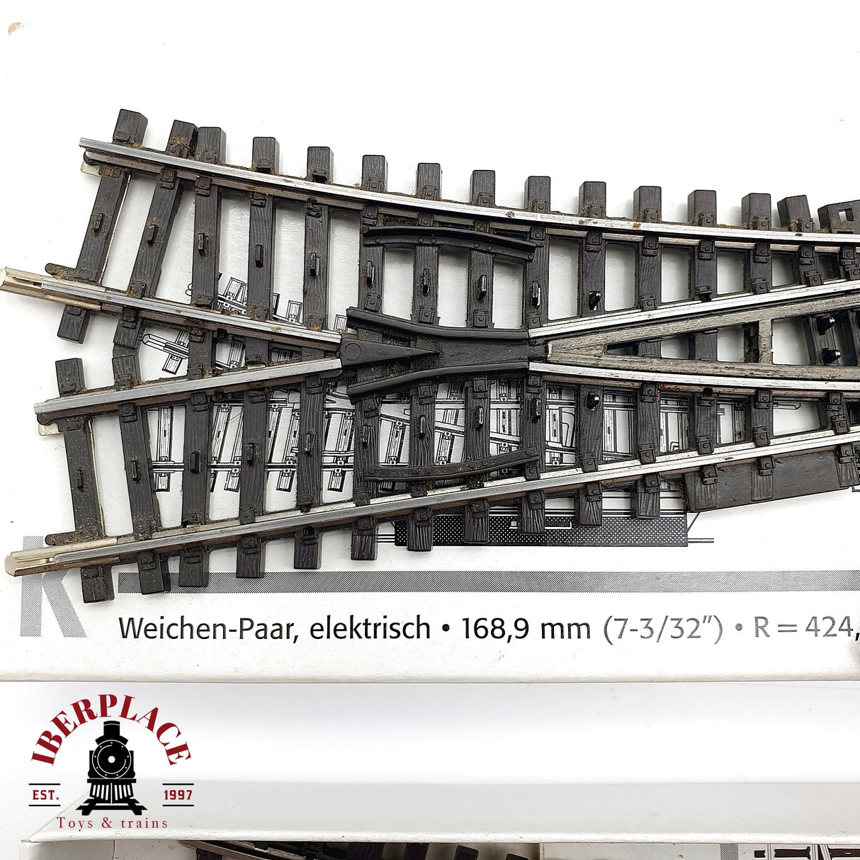 ♻️ Märklin 2263 2262 desvío eléctrico a la izquierda y derecha K H0 escala 1:87