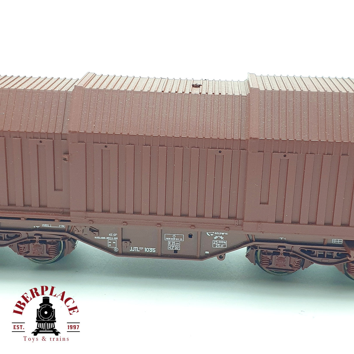 ♻️ DC Roco 46295 vagón telescópico RENFE 1035 H0 escala 1:87