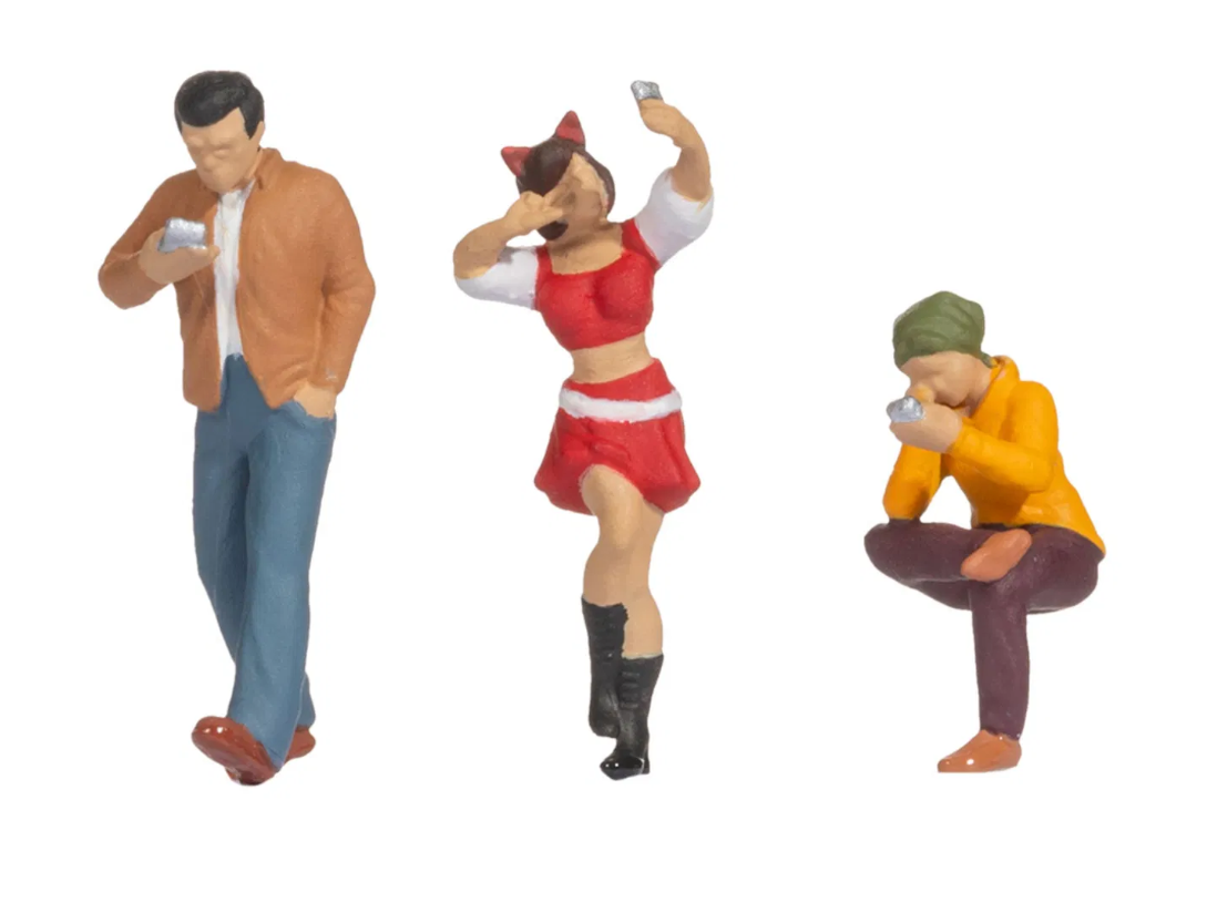 🆕 Noch 16609 - Figuras "Smombies" (Zombis de Smartphone) - Escala H0 1:87