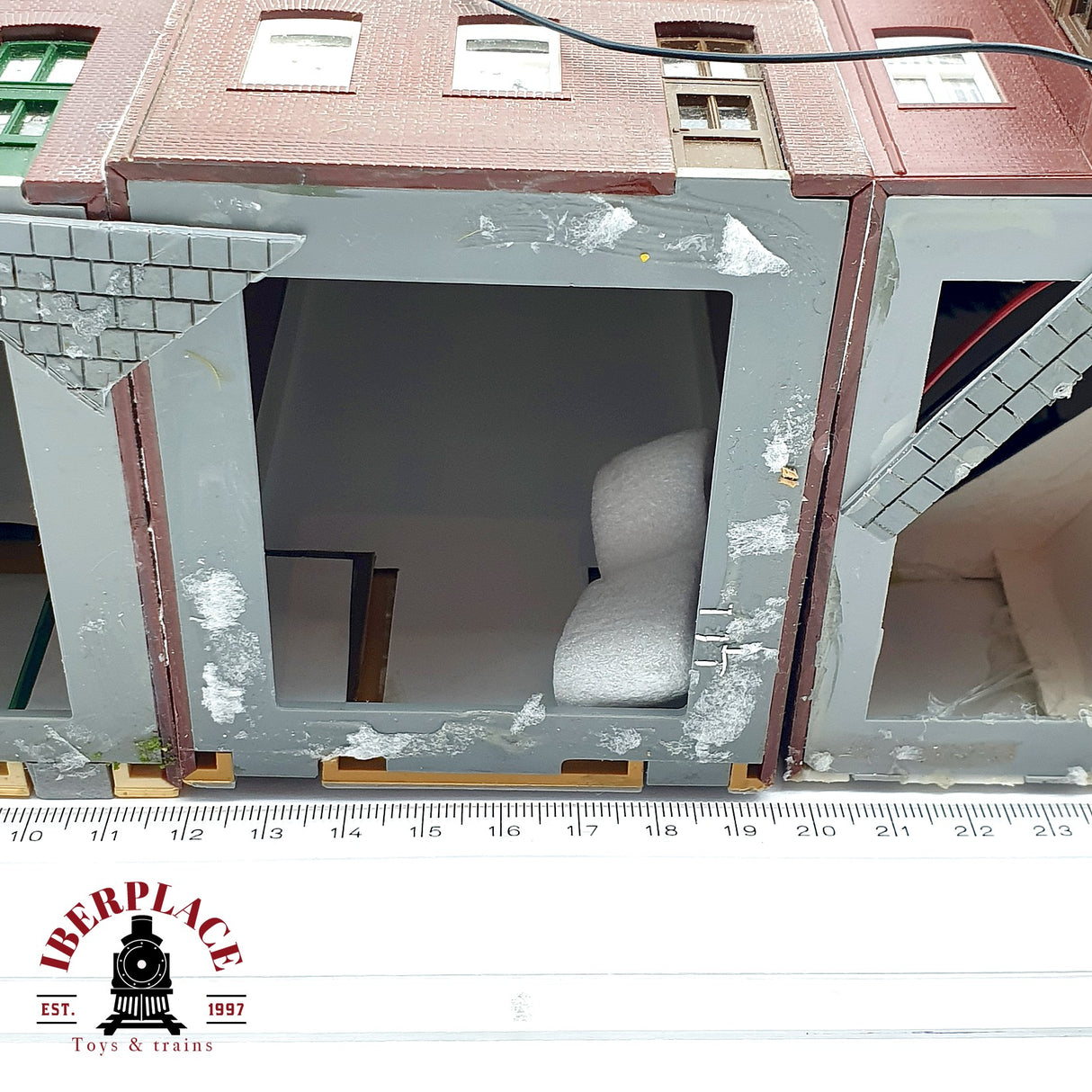 ♻️ 3 Edificios residenciales adosados y esquinero con comercios H0 escala 1:87