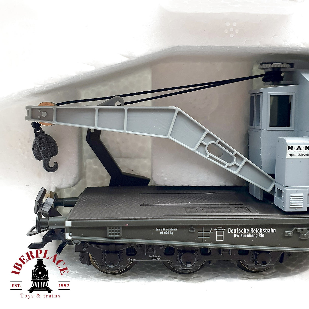 ♻️ DC Märklin 48674 Set de vagón grúa para cambios de vía H0 escala 1:87 A28