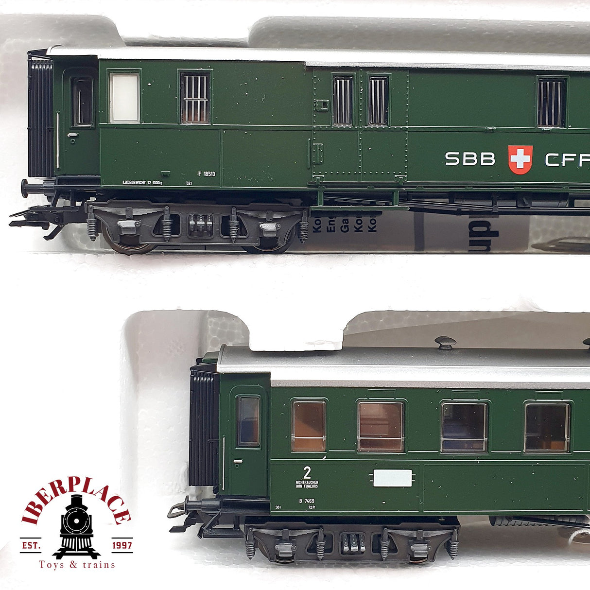 ♻️ Märklin 42383 Set de coches clásicos de la SBB clase 1-2 H0 escala 1:87 A28
