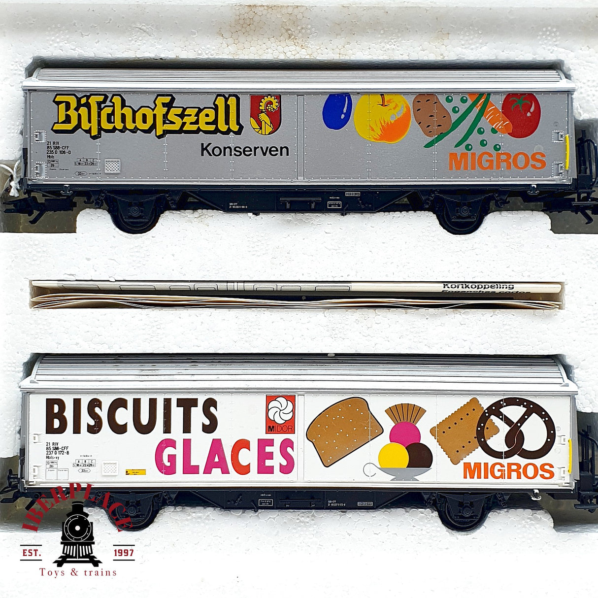 ♻️ Märklin 4785 set de vagones cerrados SBB Biscuits Glaces H0 escala 1:87 A28