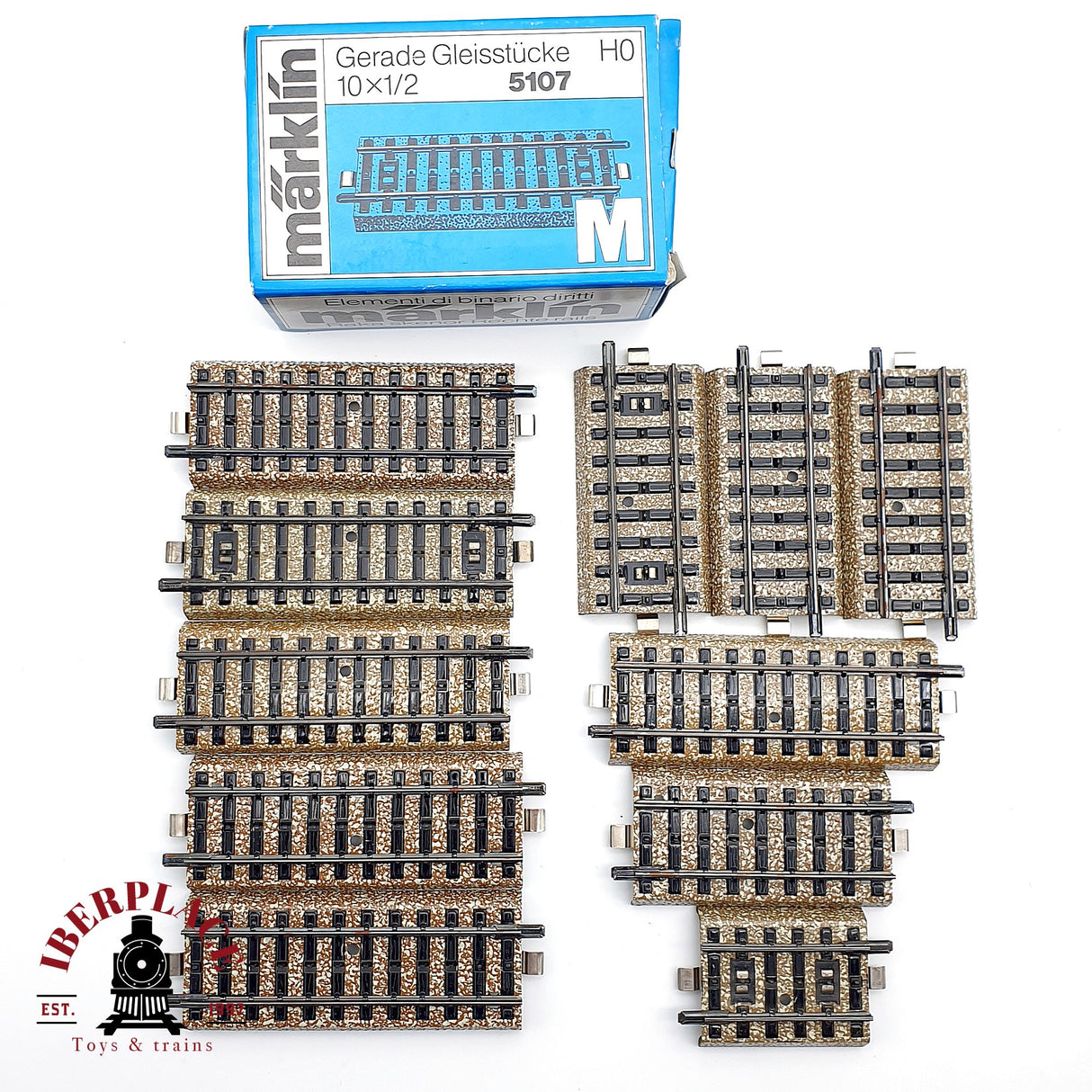 ♻️ Märklin 5107 5108 vías rectas sistema M H0 escala 1:87
