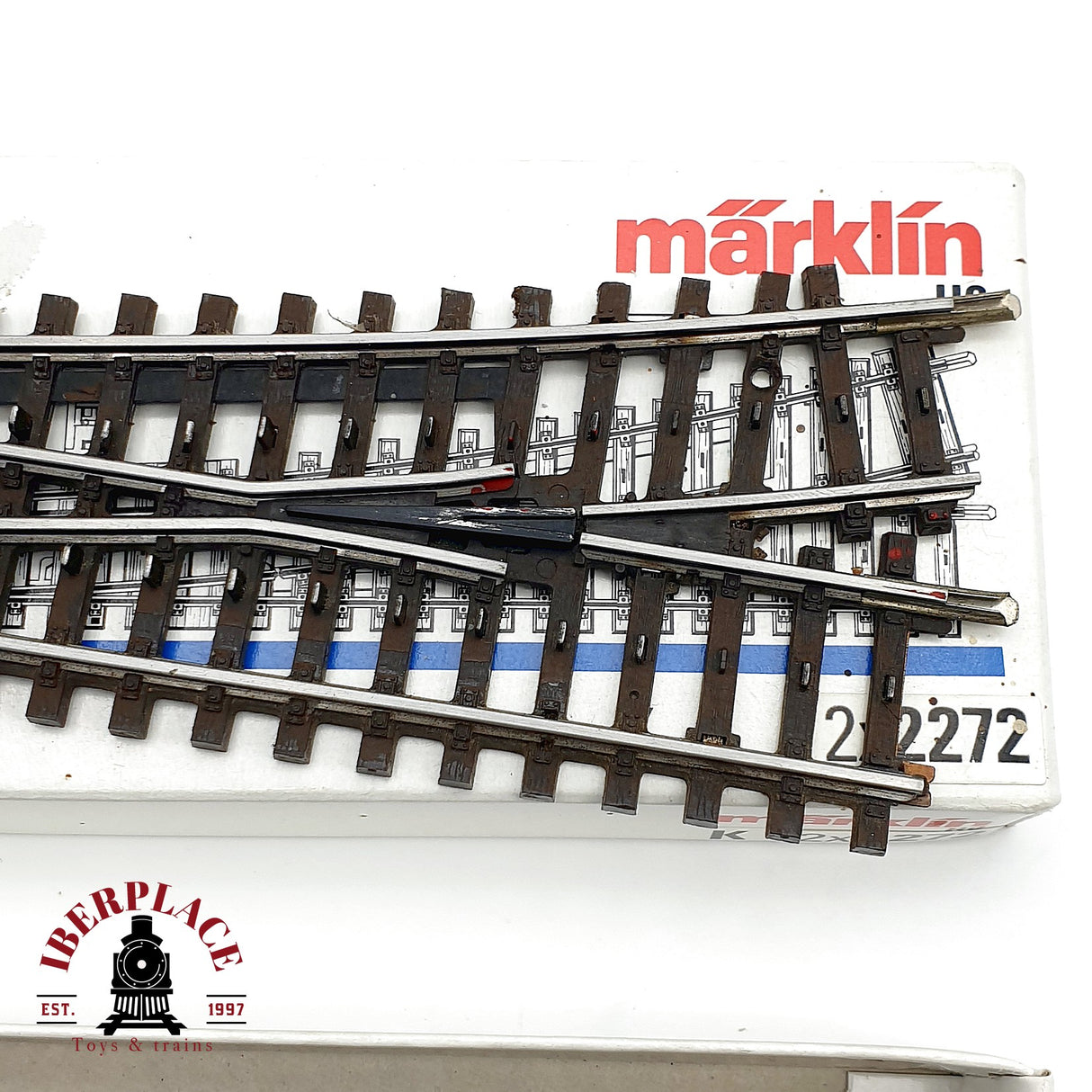 ♻️ Märklin 2272 Desvío manual izquierda y derecha sistema K H0 escala 1:87