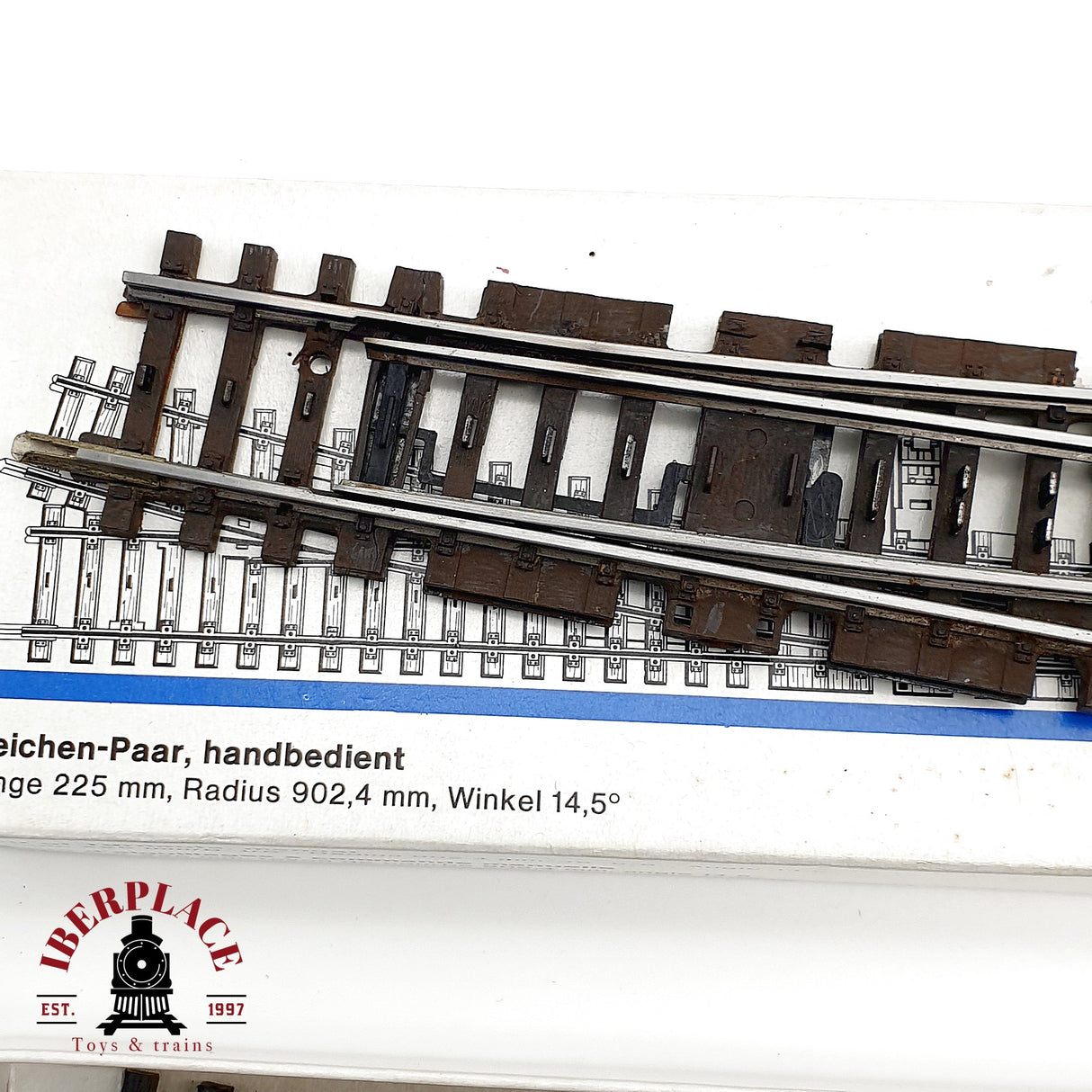 ♻️ Märklin 2272 Desvío manual izquierda y derecha sistema K H0 escala 1:87