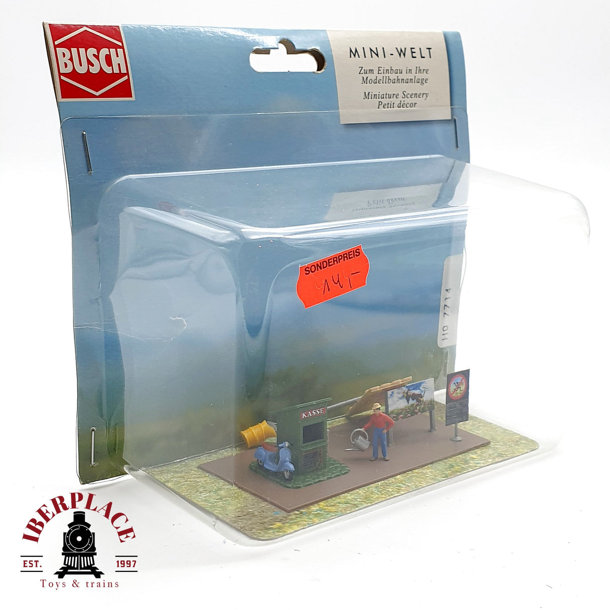 ♻️ Busch 7714 Figuras escena self service floral H0 escala 1:87