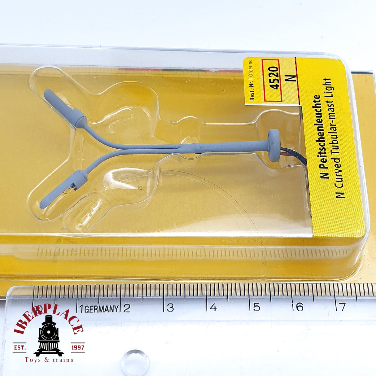 ♻️ 4x BRAWA 4520 4620 lamparas de latigo y farola de pared N escala 1:160 A28