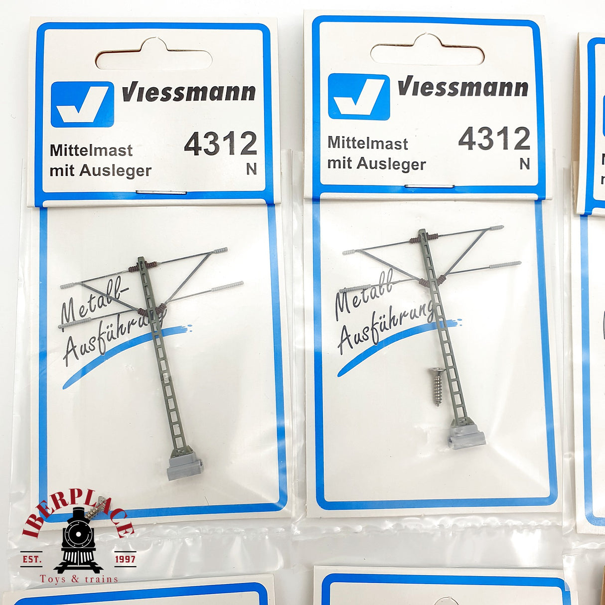 ♻️ 6x Viessmann 4312 Mástil central de catenaria N escala 1:160 A28