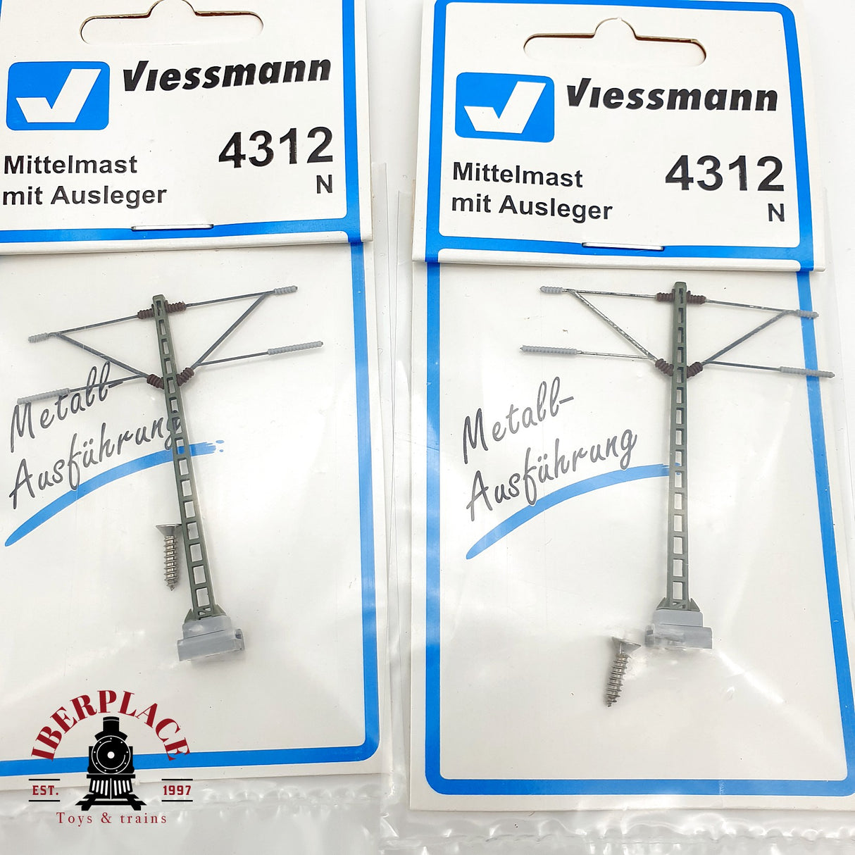 ♻️ 6x Viessmann 4312 Mástil central de catenaria N escala 1:160 A28