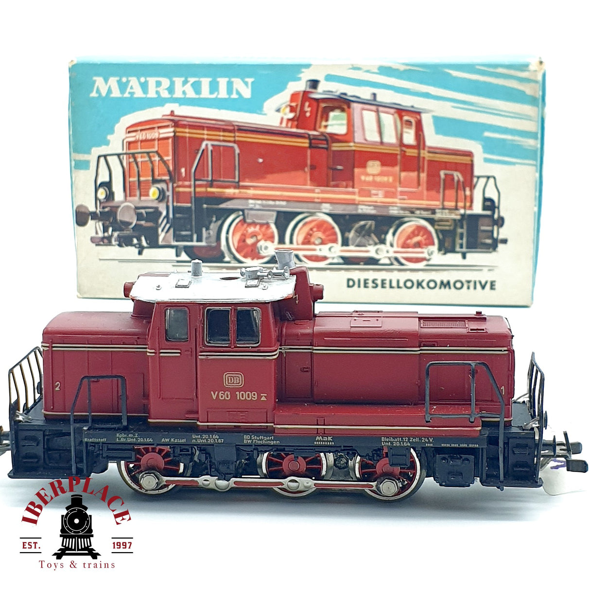 ♻️ AC Märklin 3065 Locomotora V60 1009 DB Roja H0 escala 1:87