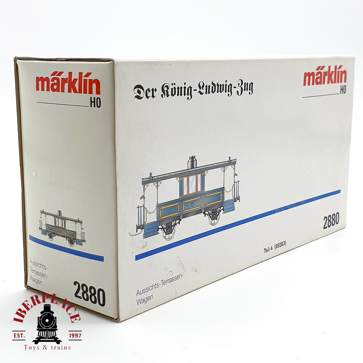 ♻️ Märklin 2880 Vagón con terraza panorámica numero 4 (89283) H0 escala 1:87 A28