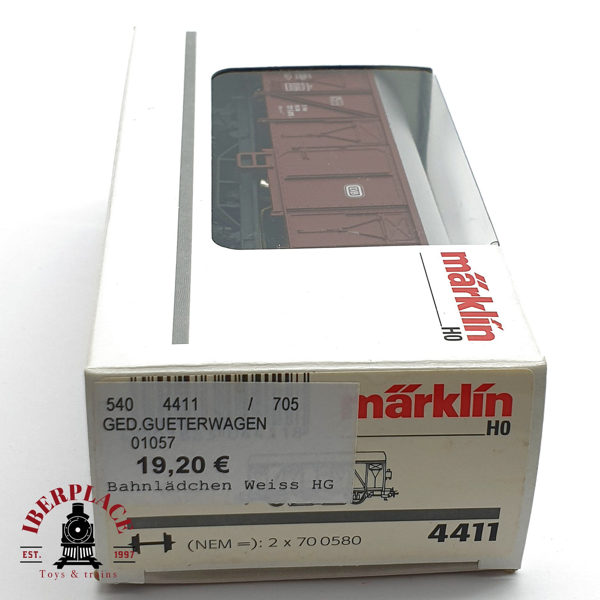♻️ 2da mano - Märklin 4411 vagón cerrado DB 131 H0 escala 1:87 EH09