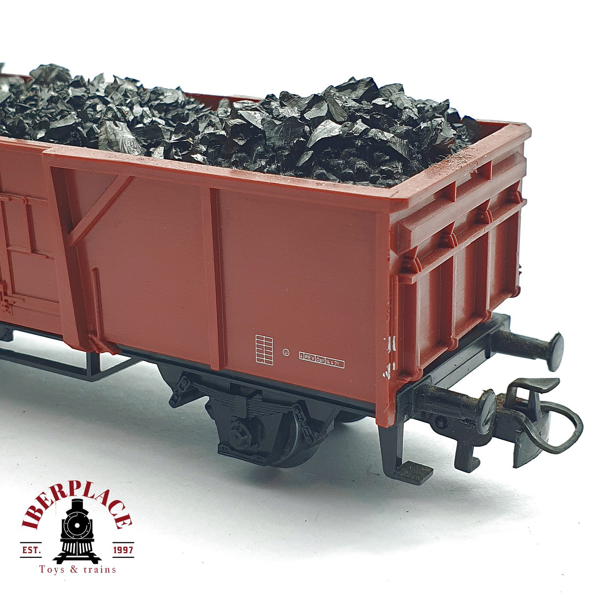 ♻️ 2da mano - Märklin 4431 vagón abierto con carbón DB H0 escala 1:87 EH09 1/4