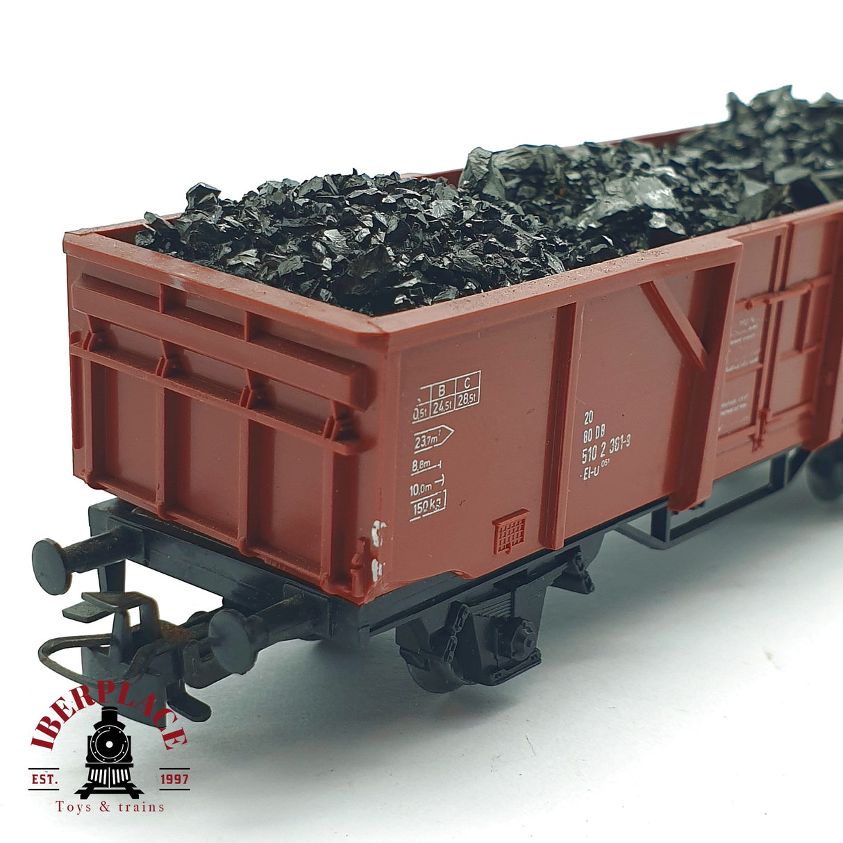 ♻️ 2da mano - Märklin 4431 vagón abierto con carbón DB H0 escala 1:87 EH09 1/4