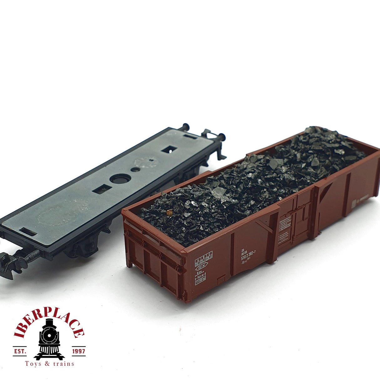 ♻️ 2da mano - Märklin 4431 vagón abierto con carbón DB H0 escala 1:87 EH09 4/4