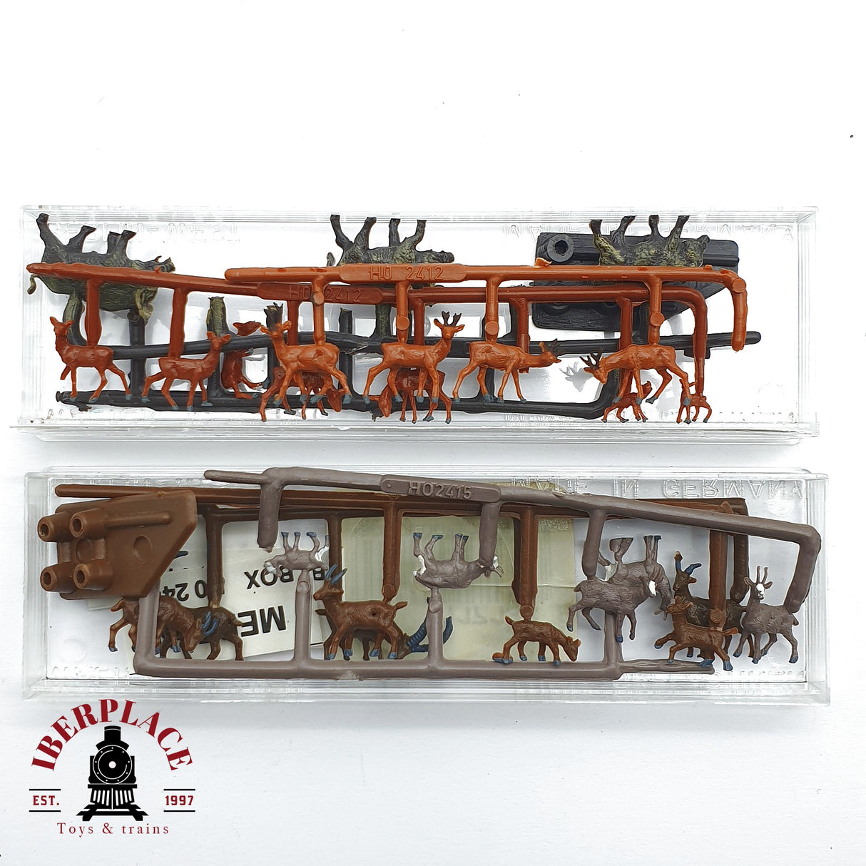 ♻️ 2da mano - Merten 2x 2414 Figuras animales ciervos H0 escala 1:87 EH09