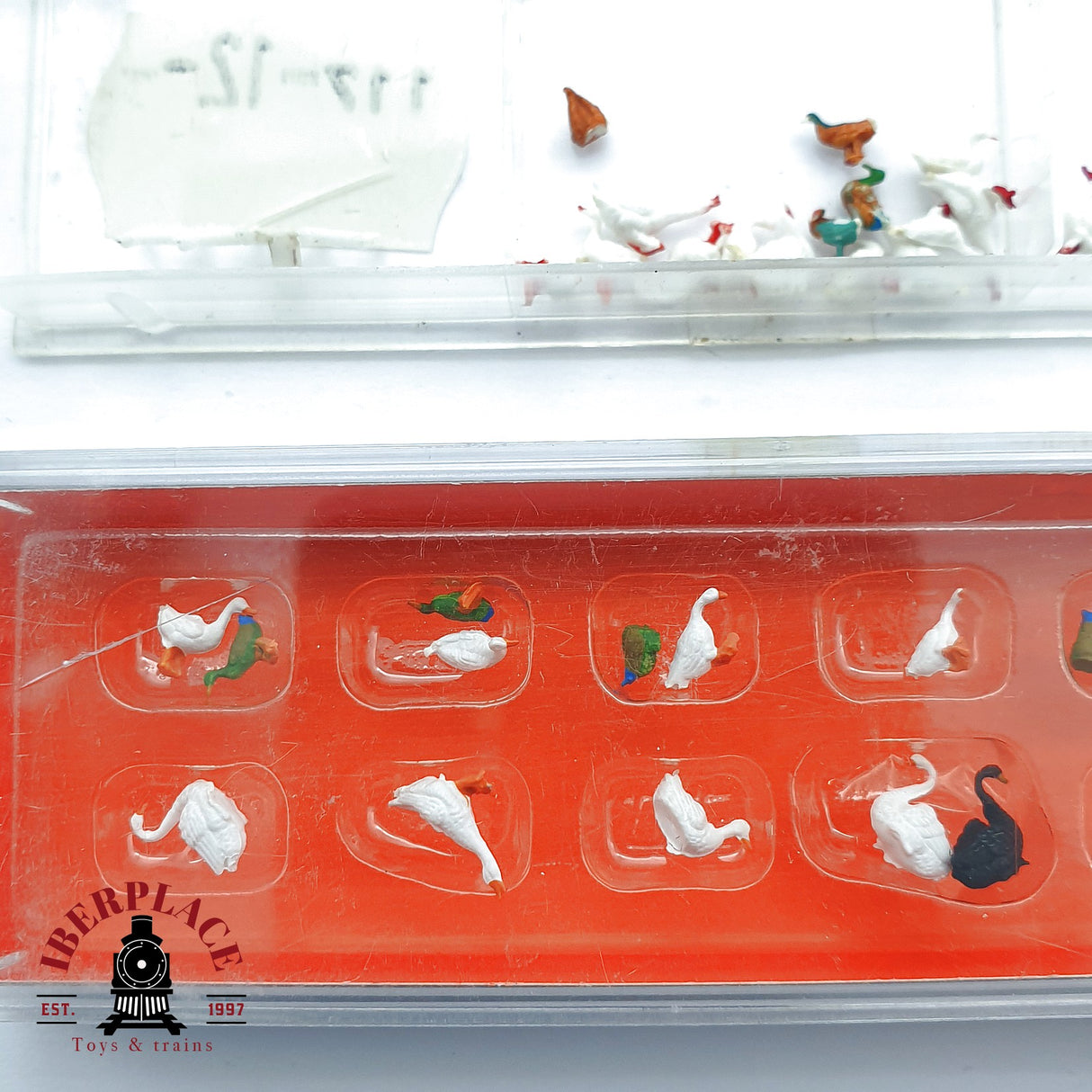 ♻️ 2da mano - Preiser 2x 14167 Figuras animales gansos H0 escala 1:87 EH09