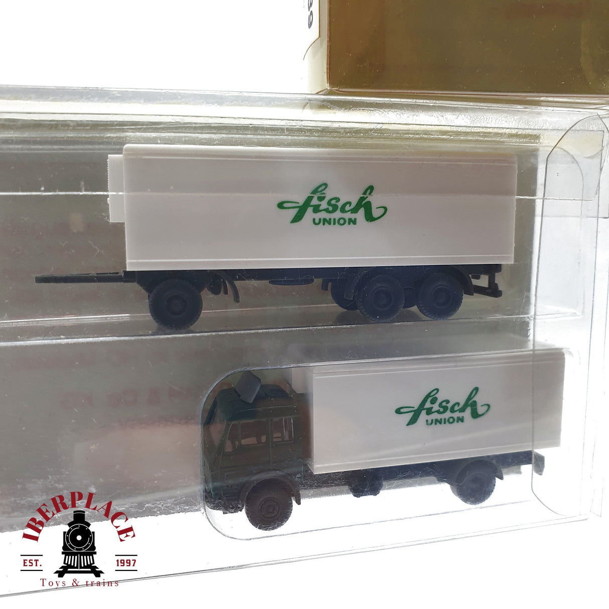 ♻️ 2da mano - Wiking 3x camiones Fisch union Mercedes MB y bus N escala 1:160 EH09