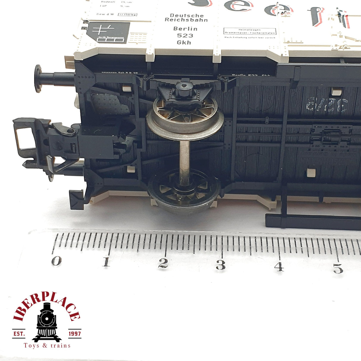 ♻️ 2da mano - DC Fleischmann 5341K vagon seefische DR H0 escala 1:87 EH09